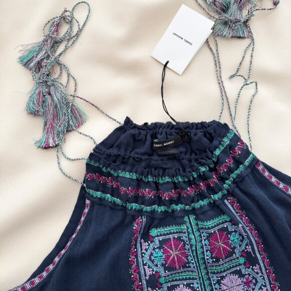 Isabel Marant "Cornelia" Top in Midnight, size 34. Fits XS-M?? - Picture 9 of 10